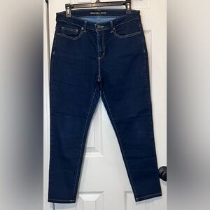 MICHAEL KORS Izzy Cropped Skinny Jean
Denim Dark Blue, Size 10